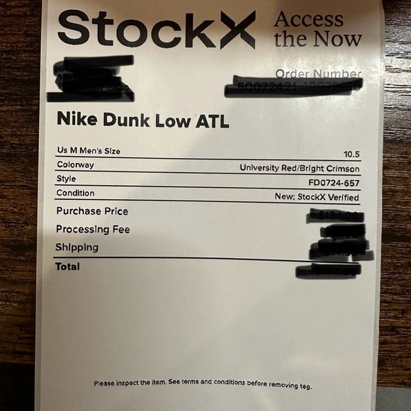 NIKE Dunk Low ATL Size‎ 10.5 - Picture 8 of 8